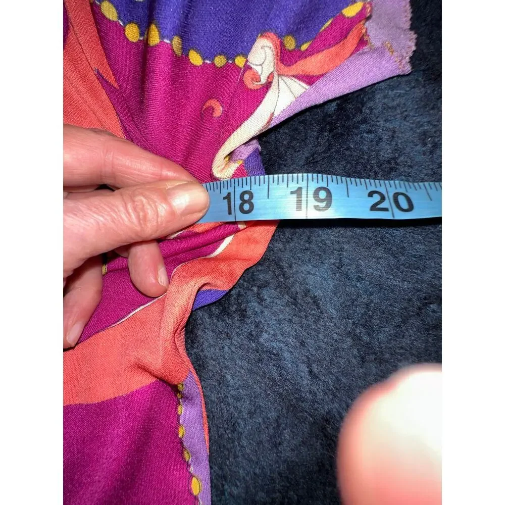 EMILIO PUCCI CUSTOM UNFINISHED VINTAGE SILK PRINT DRESS - Picture 12 of 16